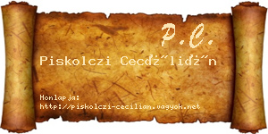 Piskolczi Cecílián névjegykártya